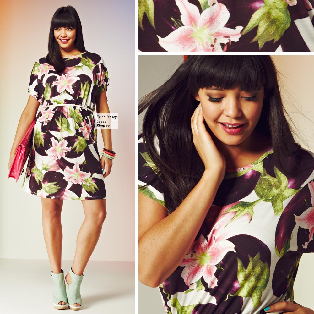 print Jersey Dress