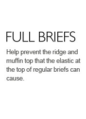 Help prevent the ridge and muffin top that the elastic at the top of regular briefs can cause.