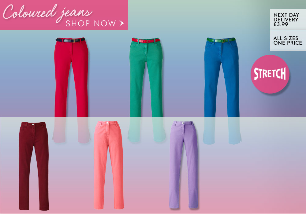 Shop Coloured Jeans >