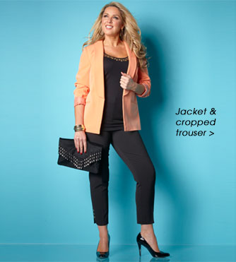Jacket and cropped trouser