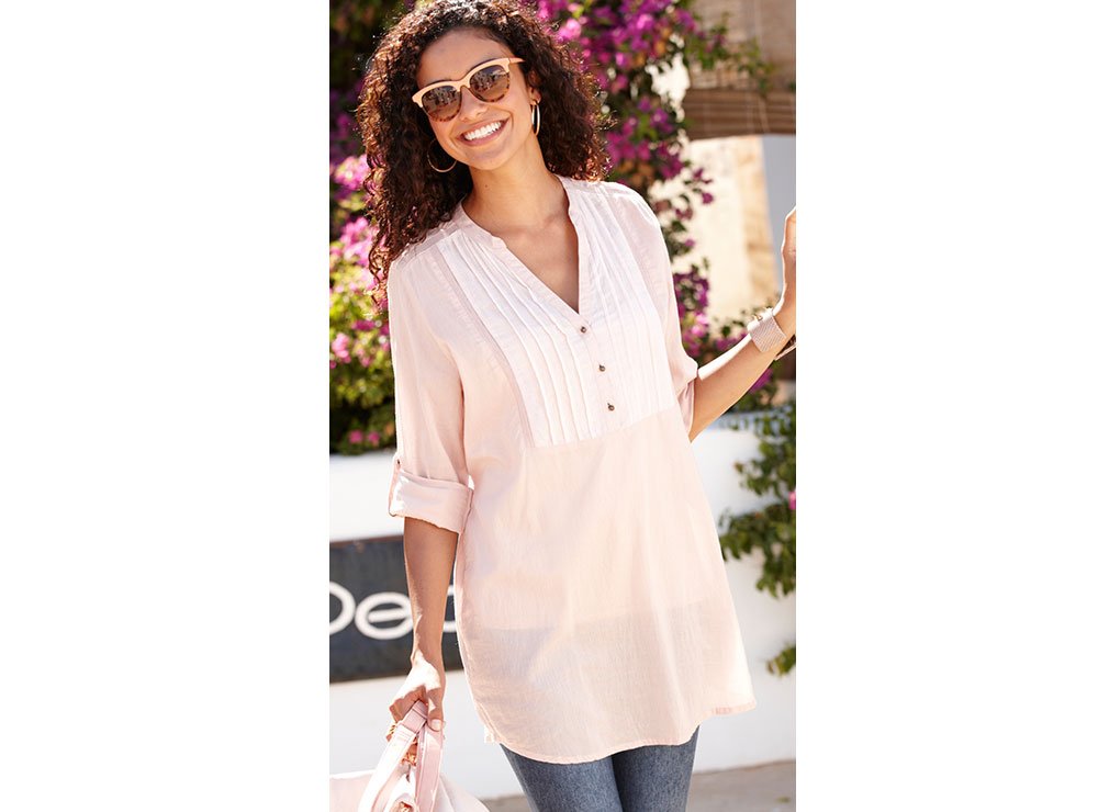 Shop Pintuck Shirt