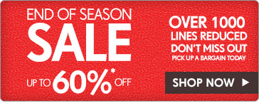 End of Season Sale  Shop Now >
