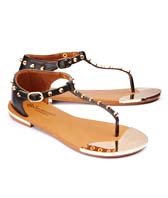 Shop Black Studded Sandals >