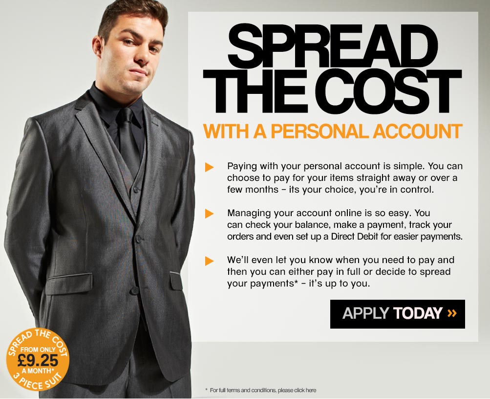 Spread the cost with a personal account. Apply today >