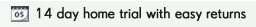 14 day home trial with easy returns