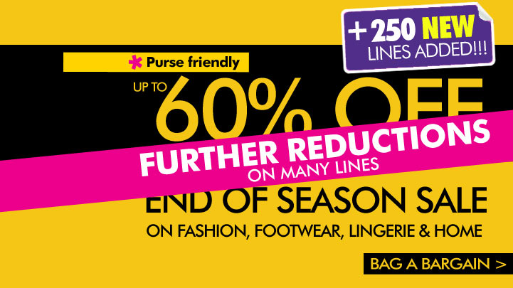 End of Season Sale - Up to 60% off