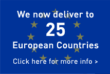 We now deliver to 25 European Countries. Click here for more info >