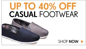 Up to 40% off Casual Footwear 

 Shop Now >