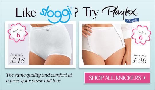 Like Sloggi? Try Playtex. The same quality and comfort at a price your purse will love. Shop All Knickers