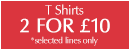 2 T-Shirts for £10