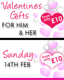 Valentines Gifts for him and her - From only �10 >