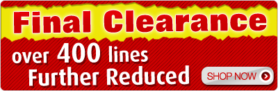 Final Clearance - over 400 lines FurtherReduced >
