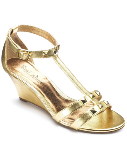 Viva La Diva Studded Wedge