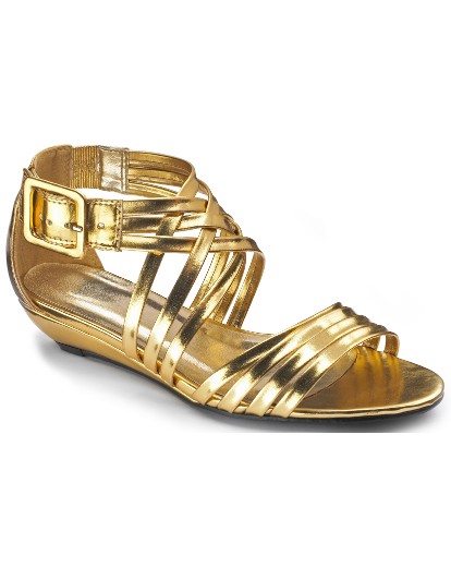 Viva La Diva Strappy Low Wedge Sandal