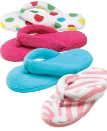 Pack Two Terry Toe-post Slippers