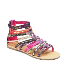 Multicoloured gladiator sandals