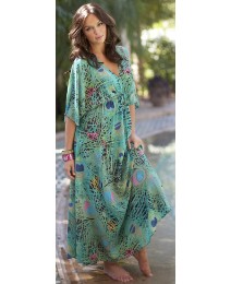 Plus Size Peacock Maxi Dress