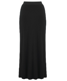 Plain black maxi skirt