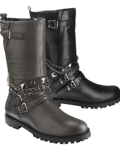 Grazia Stud Chain Biker Boot