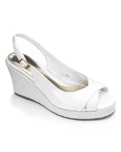 white wedges wide fit