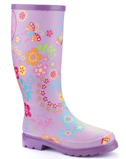 Flower Print Wellie Standard Fit