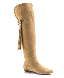 Viva La Diva Stud High Leg Boots D Fit