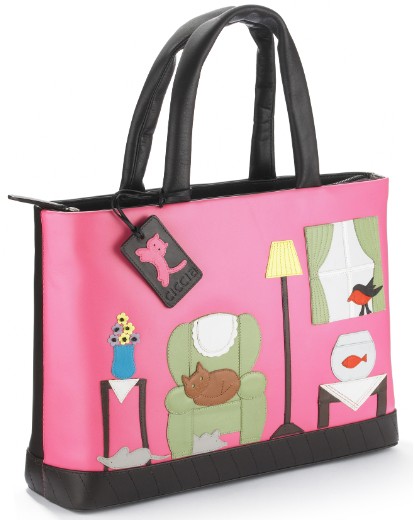 Ciccia Sleeping Cat Leather Handbag
