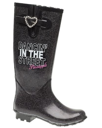 Pineapple Shimmy Print Wellington Boots