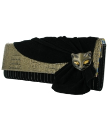 Irregular Choice Miaow Clutch in Black
