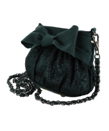 Irregular Choice Green Bow Pouch Bag