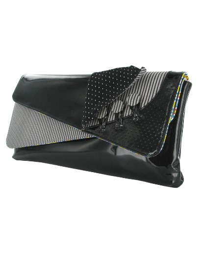 Irregular Choice black Flick Flack clutch bag