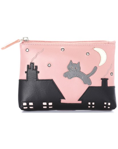 Ciccia purse with cat and rooftops design