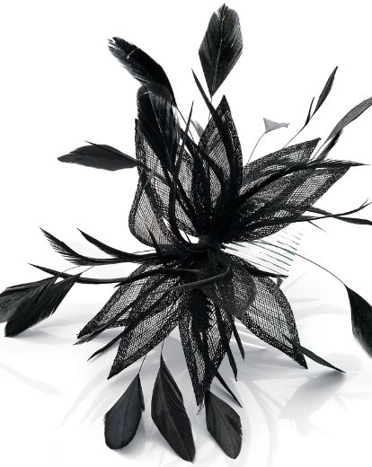 Accessories Black Fascinator