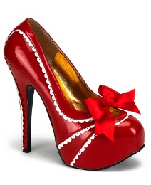 Bordello Teeze Scallop Trim Court Shoes