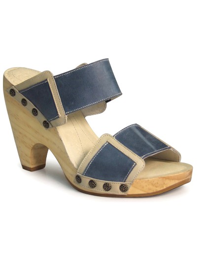 J Shoes Bloom Slate Blue Slip On Wedge