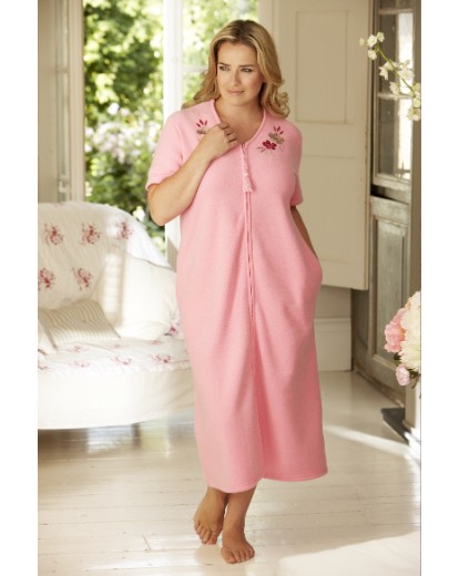 Ladies zip fleece gown