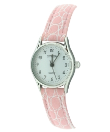 Light pink strap watch
