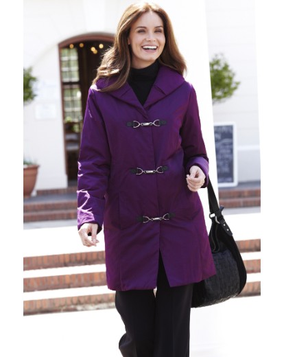 Padded Jacket with Clasp Fastening