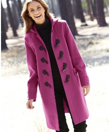 ladies purple duffle coat