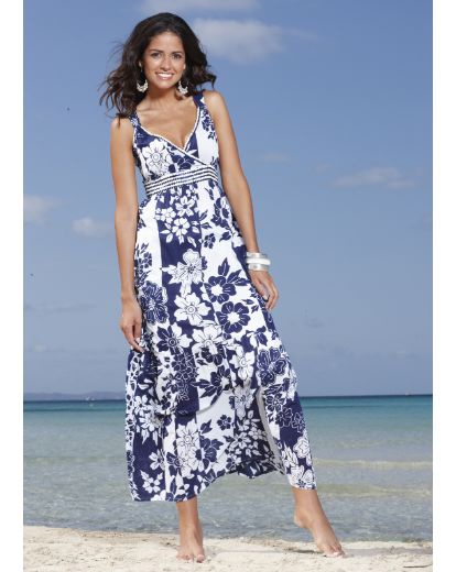 Joanna Hope Crinkle Print Maxi Dress Length 52in