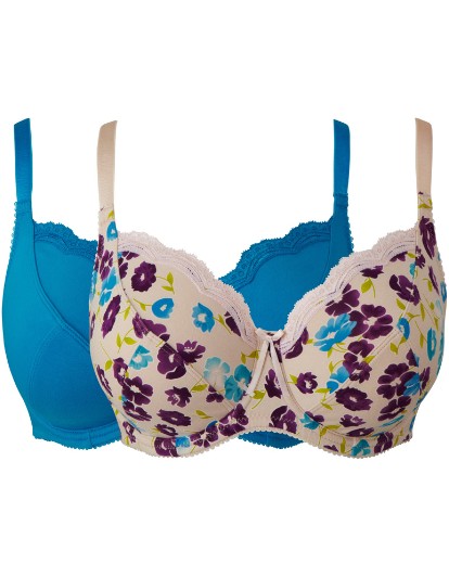 Shapely Figures pack of 2 full cup bras