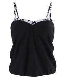 Blouson tankini black and white