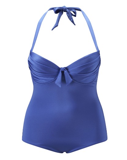 Pour Moi Blue Halterneck Swimsuit