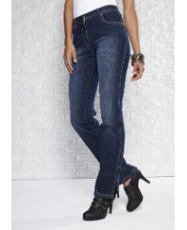 Skinny Zip Hem Jeans