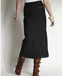 Plus Size Denim Skirt