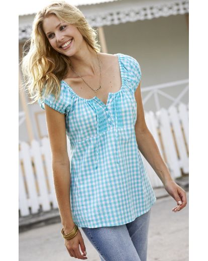 Gingham gypsy top