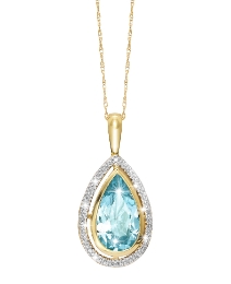 9 Carat Gold Blue Topaz Necklace