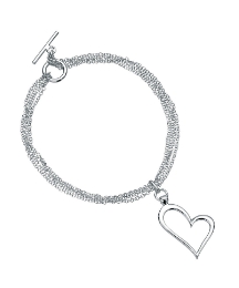 Silver heart bracelet