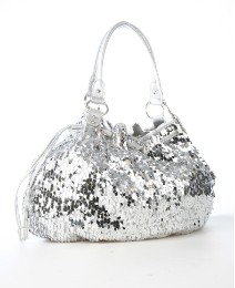 Lili Bou Sequin Shoulder Scoop Bag