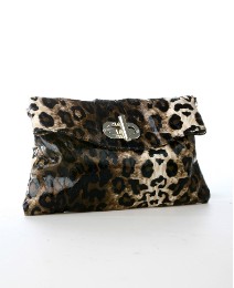 Lili Bou Leopard Clutch Bag